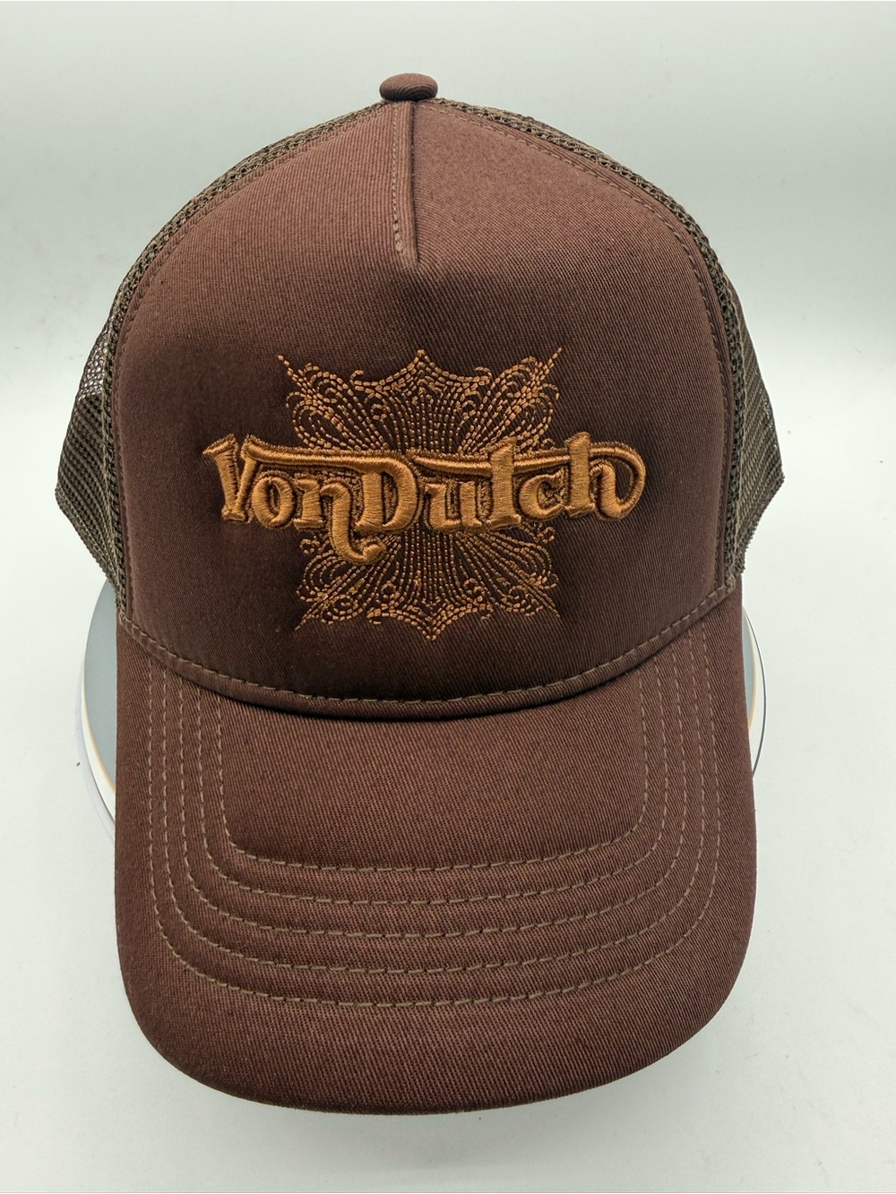 Von Dutch Brown Embroidered Logo Cap